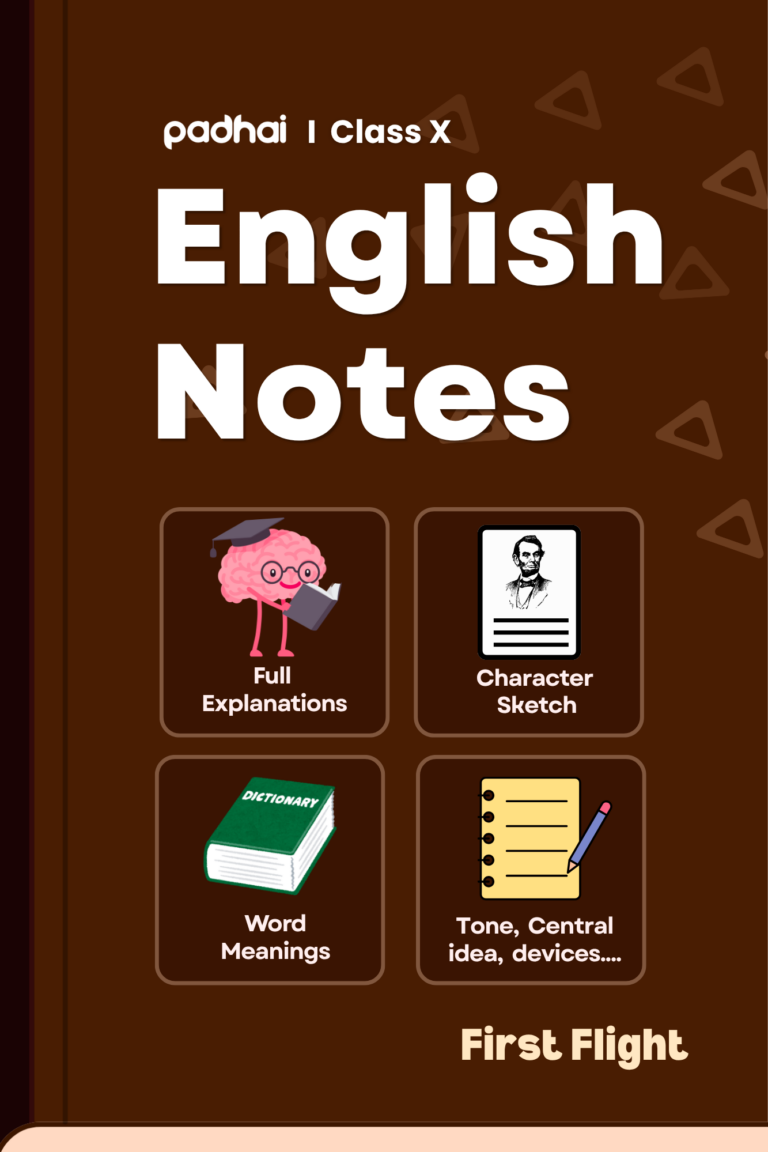 Class 10 English Notes (First Flight) PDF