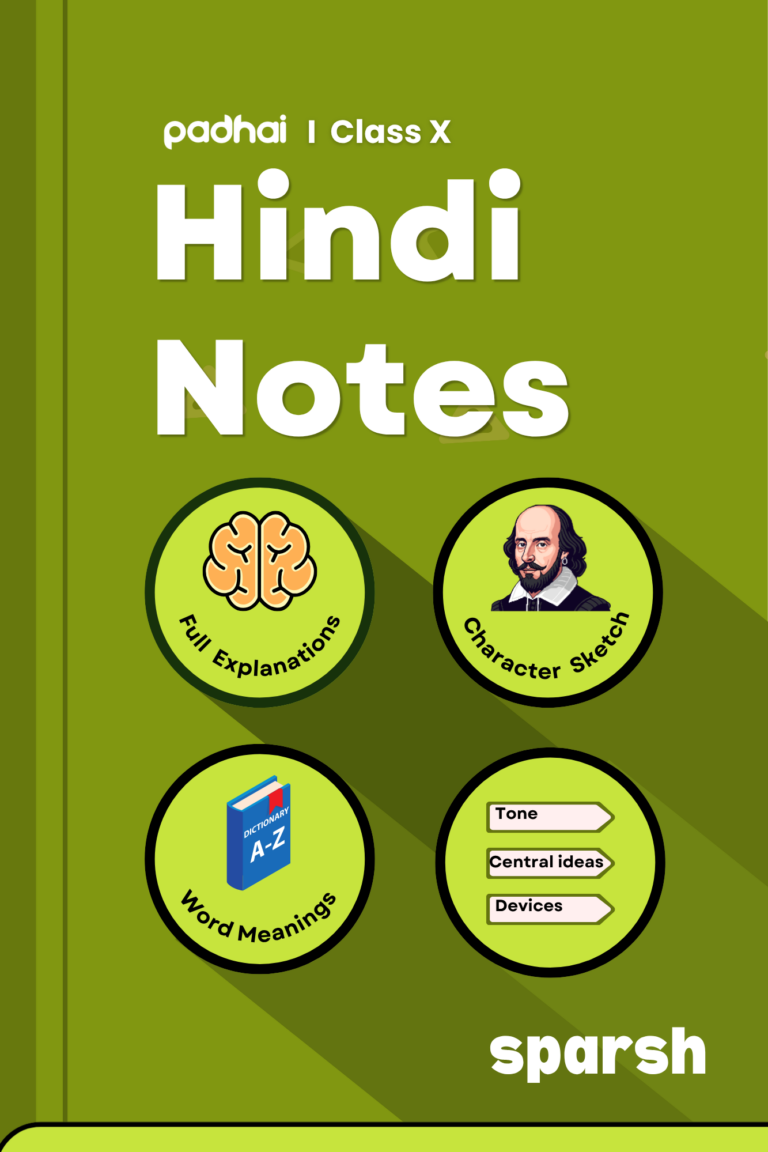 Class 10 Hindi (SPARSH) Notes PDF – Chapter Wise